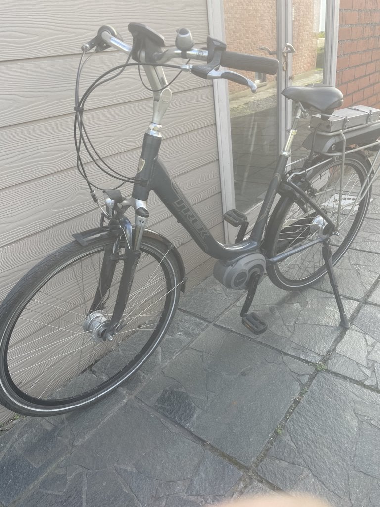 ZEER GOEDE TREK DAMESFIETS LAGE INSTAP 16000 KM, Vélos & Vélomoteurs, Enlèvement, Utilisé, 50 km par batterie ou plus, Autres marques