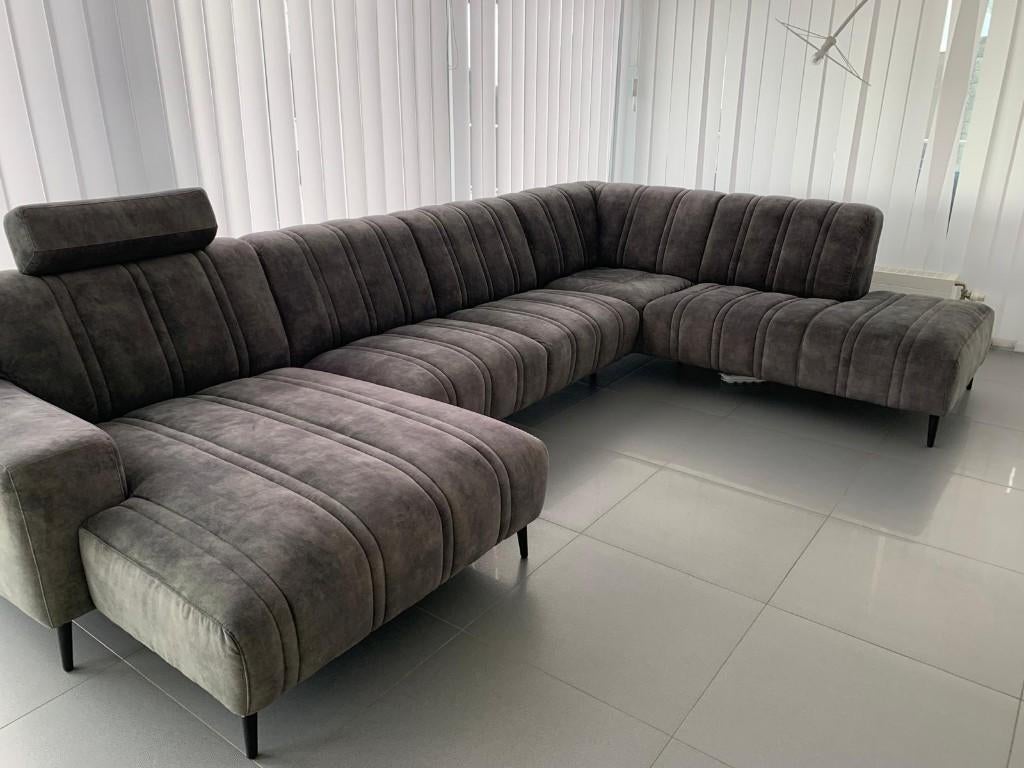 Canapé d’angle panoramique vert – 370 cm – Très confortable, Maison & Meubles, Canapés | Salons, Autres dimensions, Banc d'angle