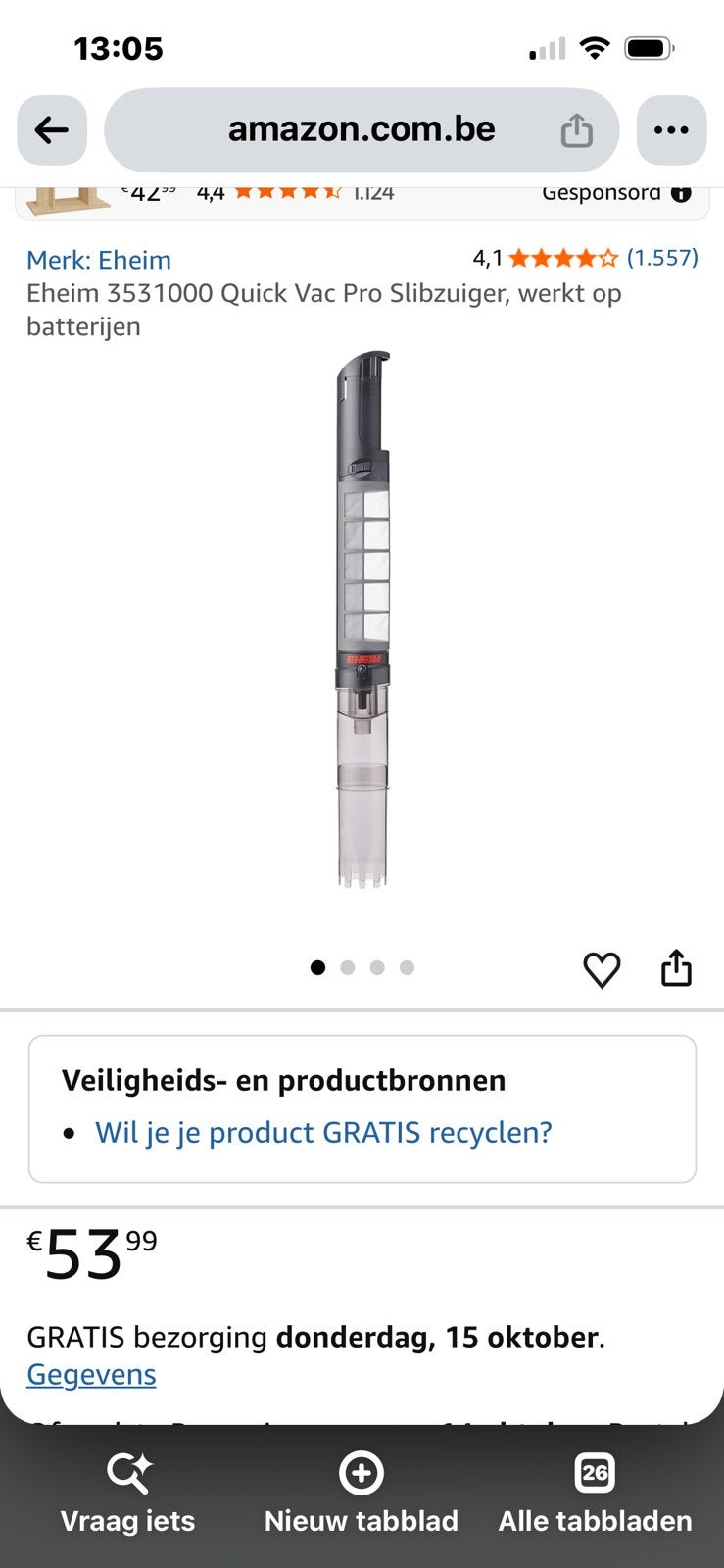Aqaurium grond stofzuiger met batterijen, Dieren en Toebehoren, Ophalen of Verzenden