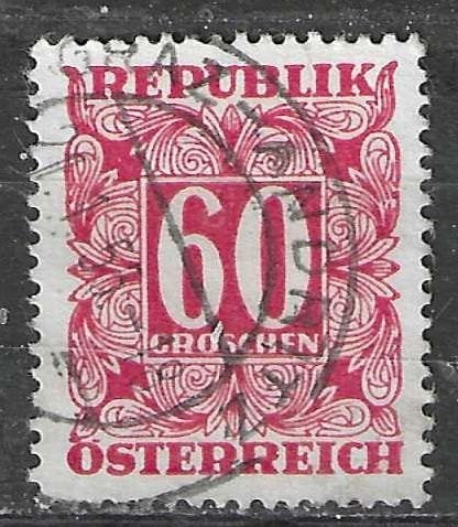 Autriche 1950/1957 - Yvert 238 - Timbre fiscal - 60 g (ST), Envoi, Affranchi