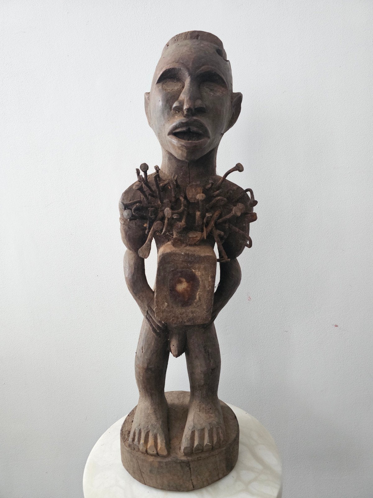 Nkissi Kondé uit Congo 64cm, Hout, 64 cm, Gesneden, Afrika