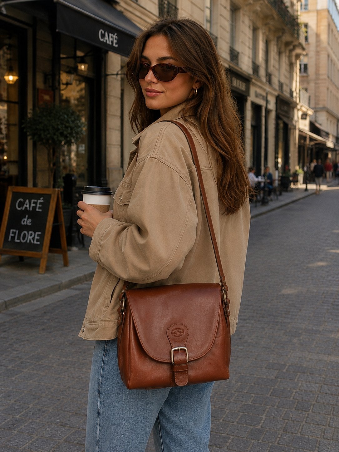 LA MODA vintage crossbody tas, Ophalen of Verzenden, Zo goed als nieuw
