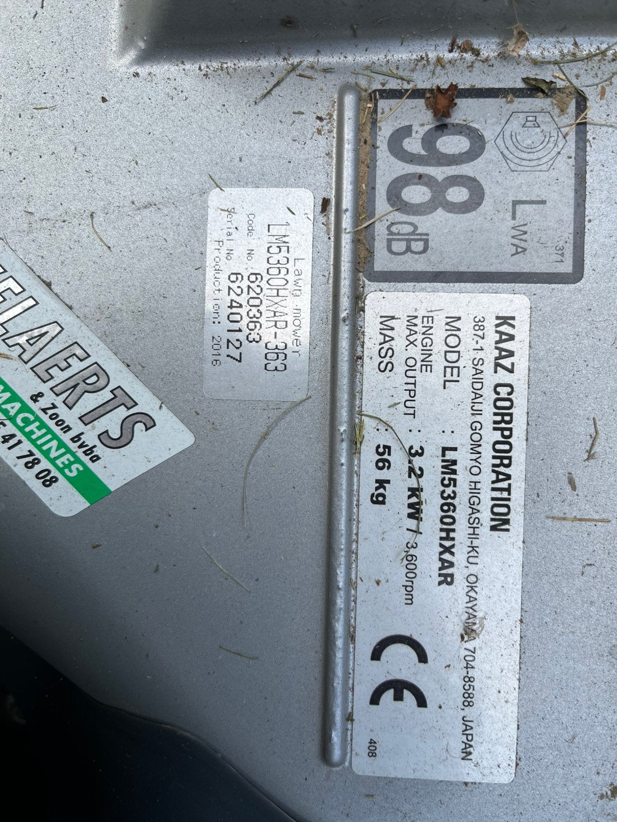 Grasmaaier met wel Honda lm5360hxar, Tuin en Terras, Grasmaaiers, Ophalen, Cirkelmaaier, Gebruikt, 50 cm of meer