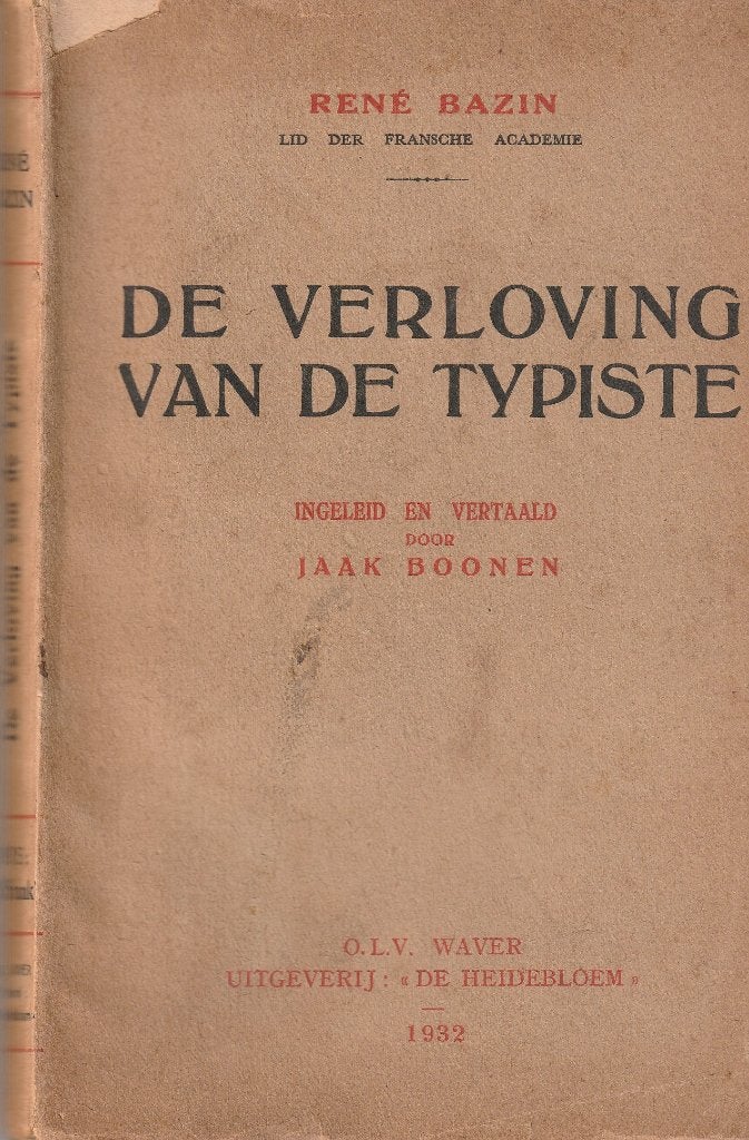 René Bazin “De verloving van de typiste”, Ophalen of Verzenden, Zo goed als nieuw, België