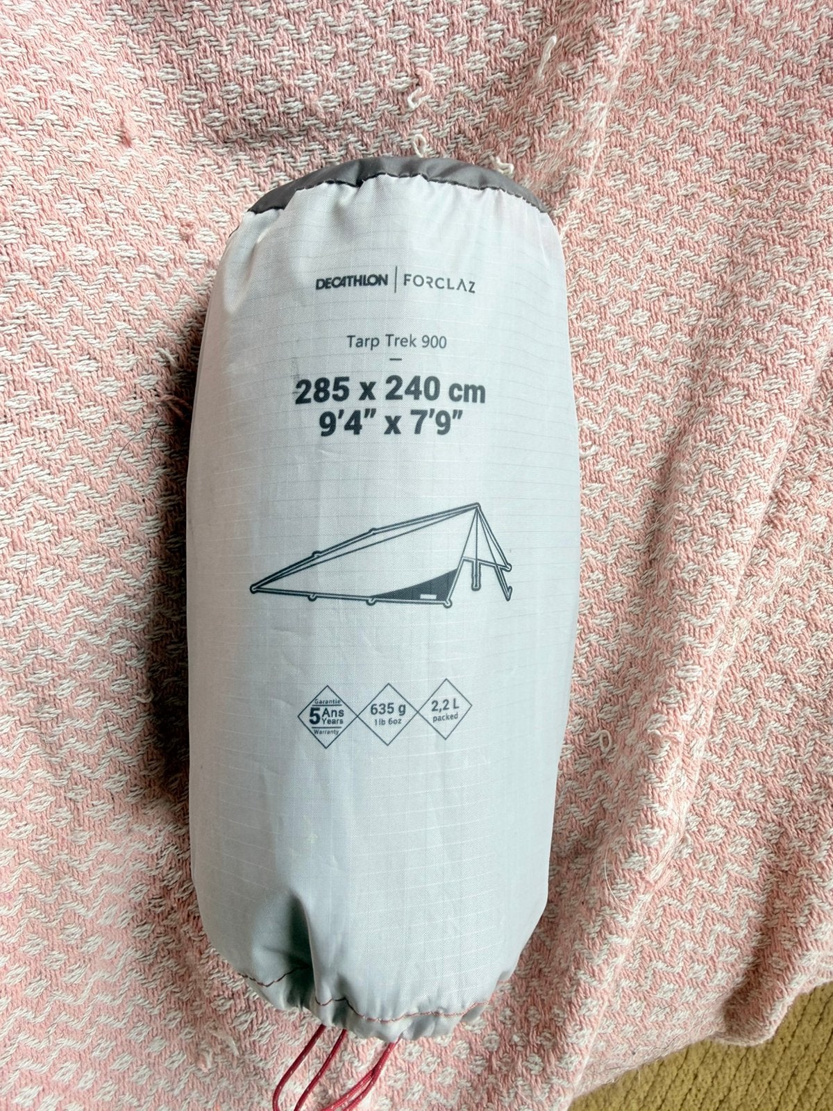 Ultralight tarp forclaz tarp trek 900 285*240 cm, Ophalen, Zo goed als nieuw