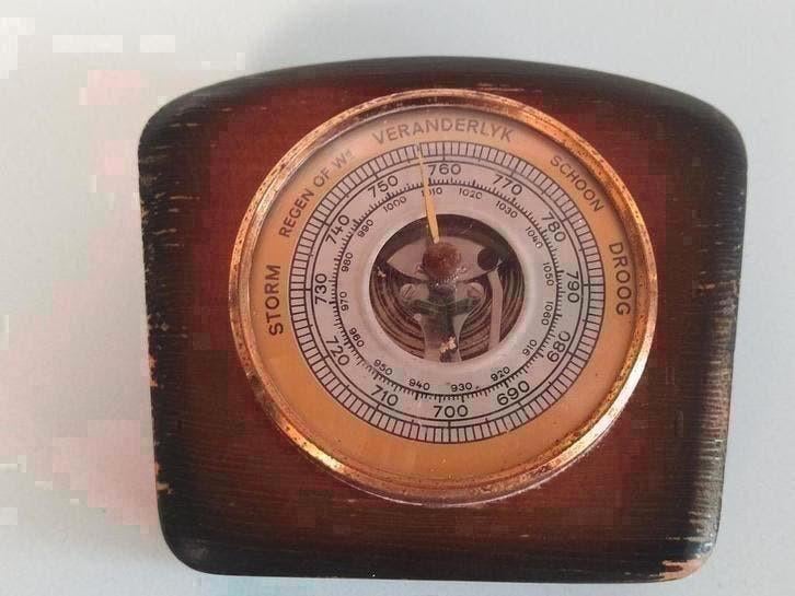 Trapeziumvormige kleine barometer, Audio, Tv en Foto, Weerstations en Barometers, Ophalen of Verzenden, Barometer