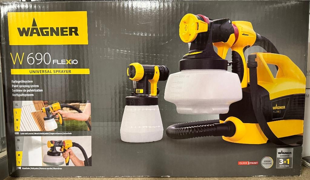 Wagner W690 Flexio - Pistolet peinture, Enlèvement ou Envoi, Comme neuf, Pulvérisateur de peinture ou Pompe à peinture