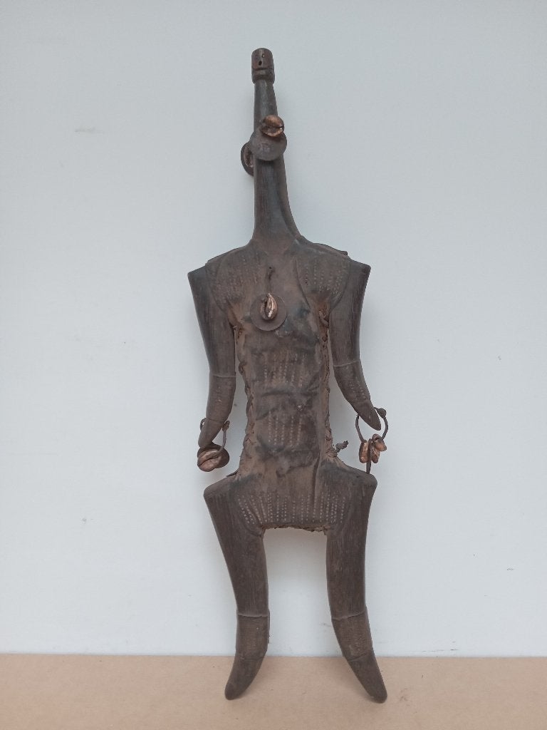 Poupée fertilité, Afrique, Brun, Bois, Objet rituel