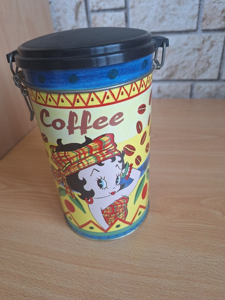 Betty Boop Boîte à café Tropico diffusion 1995., Enlèvement ou Envoi, Neuf, Humain