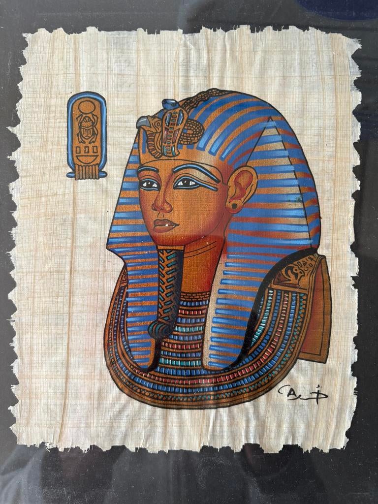“Moderne handbeschilderde papyri, Ophalen, Overige materialen, Minder dan 50 cm, Zo goed als nieuw