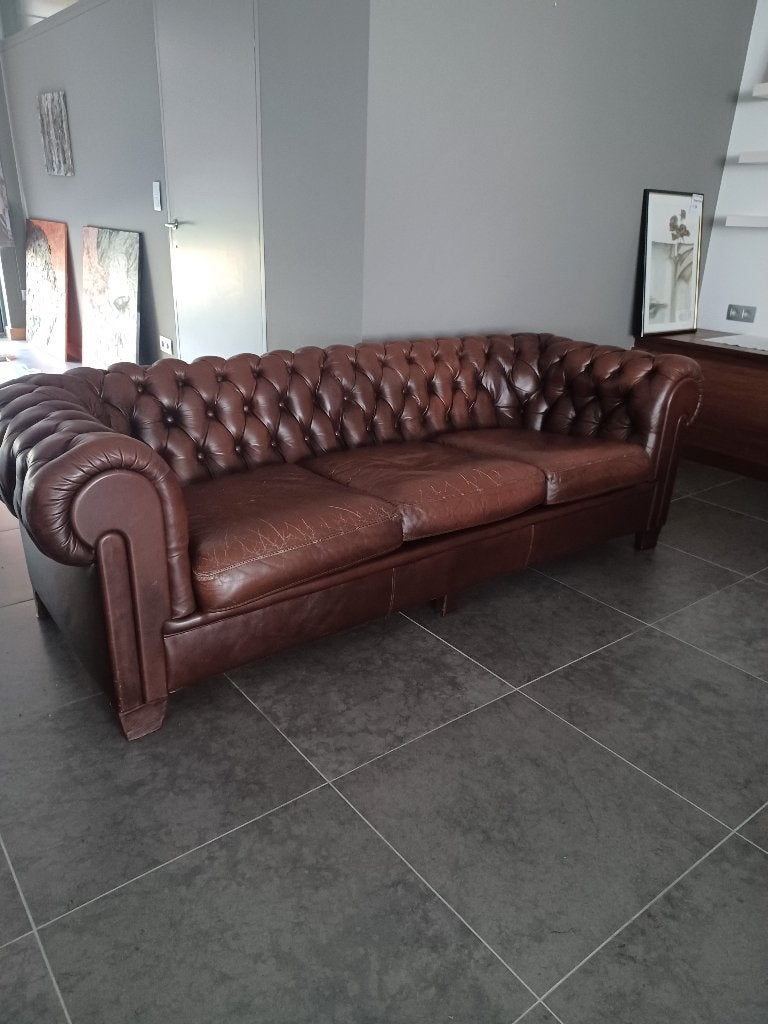 zetel vintage Chesterfield, Antiek en Kunst, Ophalen