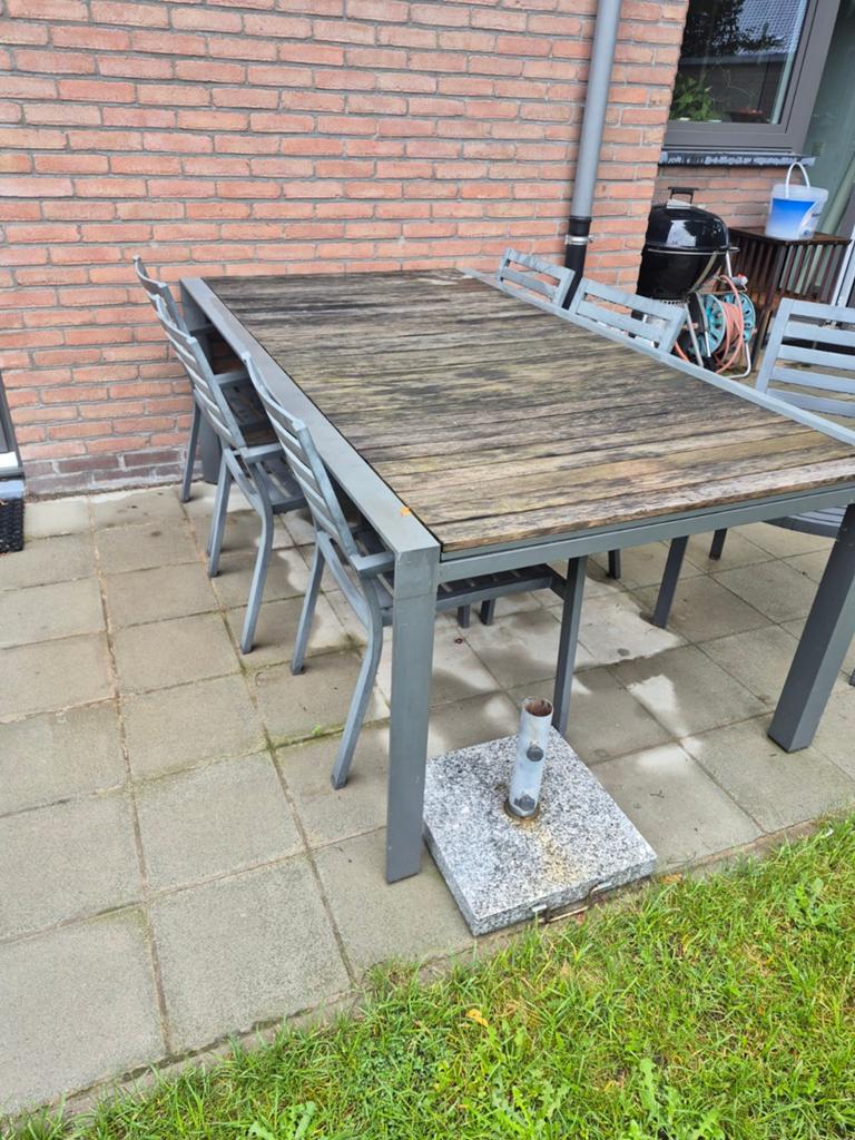 ensemble de jardin décent, table avec 6 chaises, Enlèvement, Aluminium, Salons de jardin