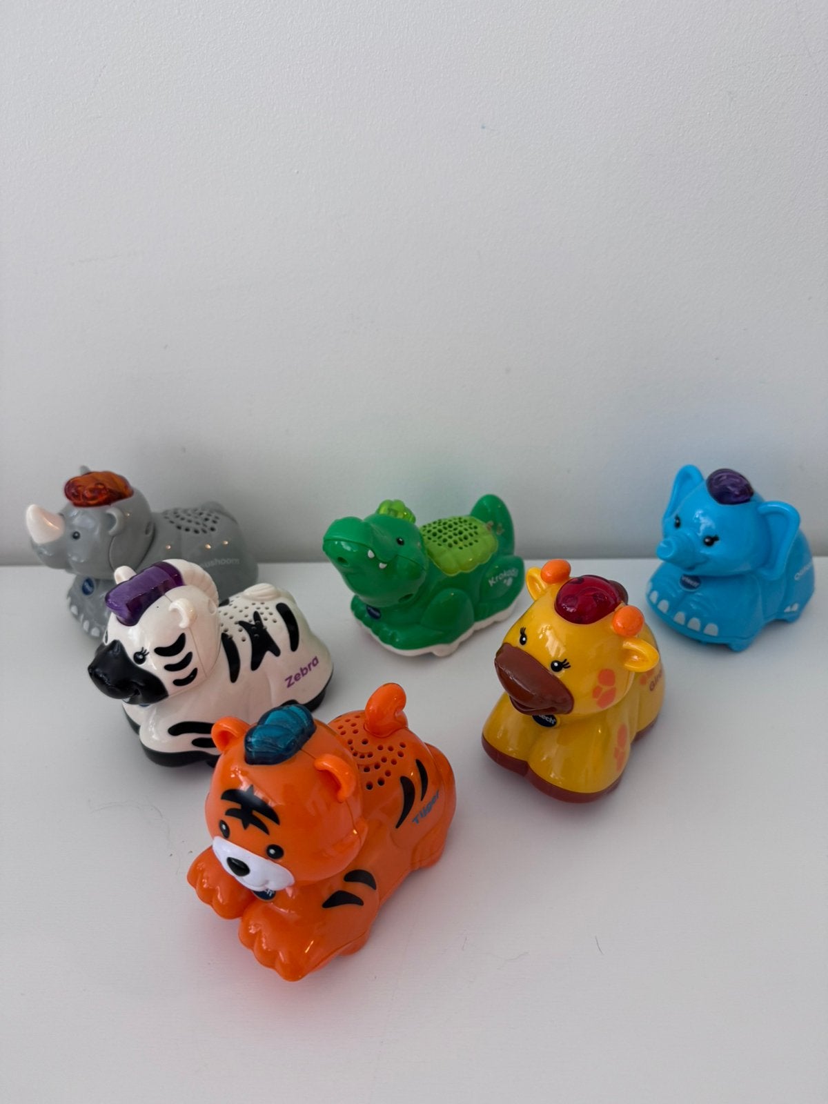 6 mooie, werkende Vtech diertjes uit dierentuinset, Enlèvement ou Envoi, Comme neuf