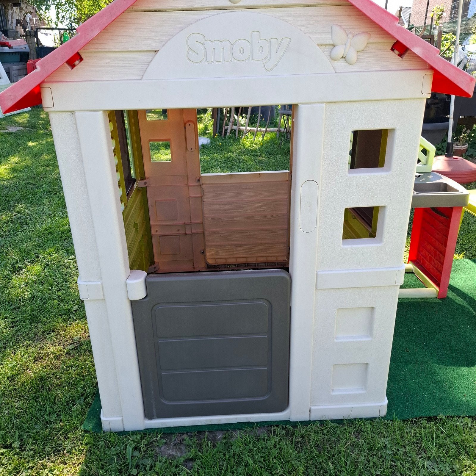 Smoby speelhuisje met buitenkeuken/tafel/stoel, Ophalen