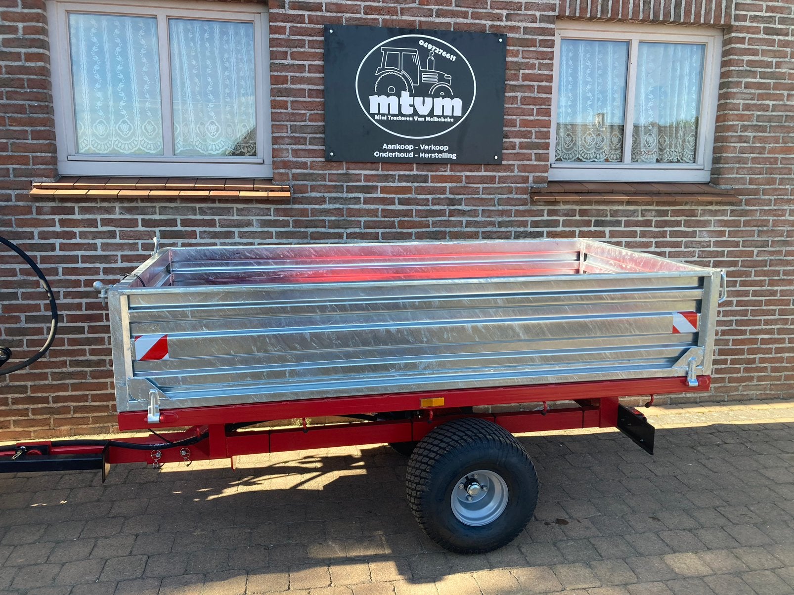 Nieuwe kipkar voor minitractor, enkelas , 1.5ton, Enlèvement ou Envoi
