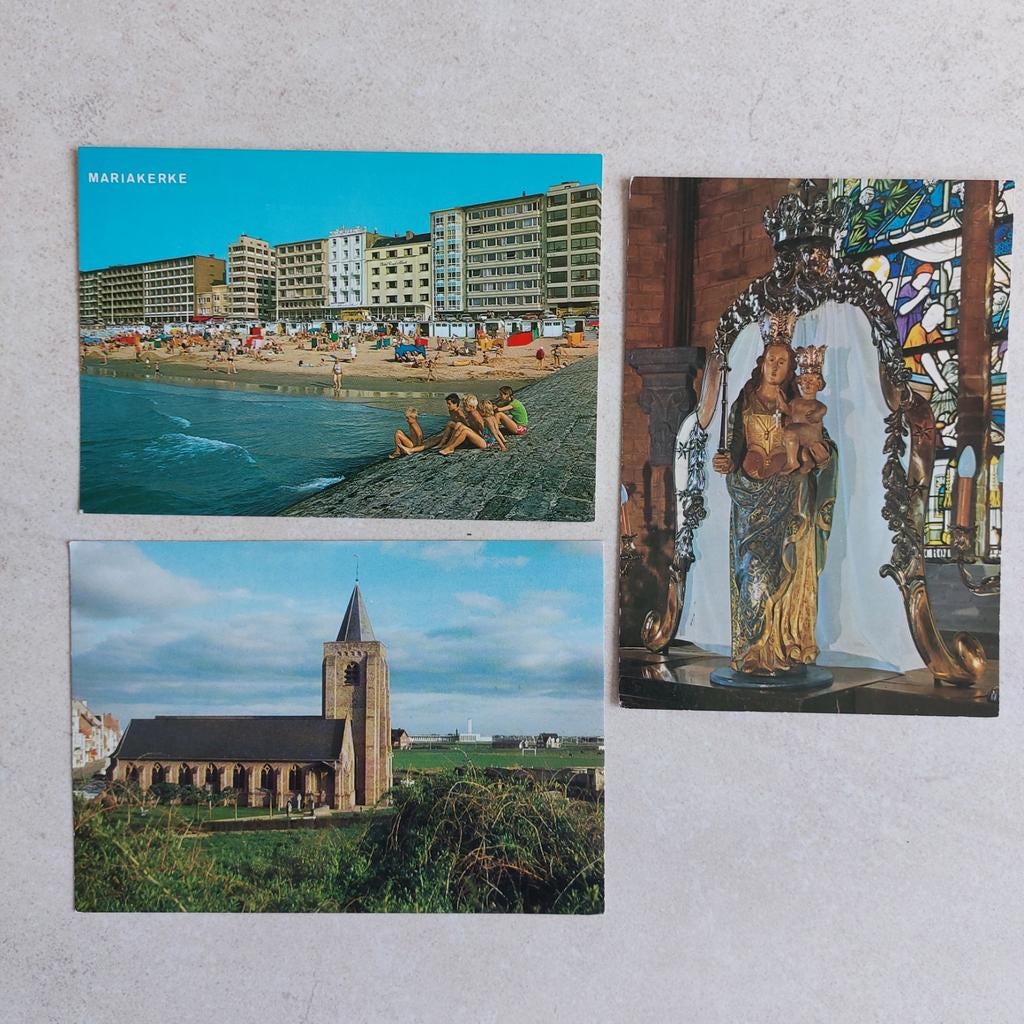 3 niet beschreven postkaarten van Mariakerke, Verzamelen, Ophalen of Verzenden