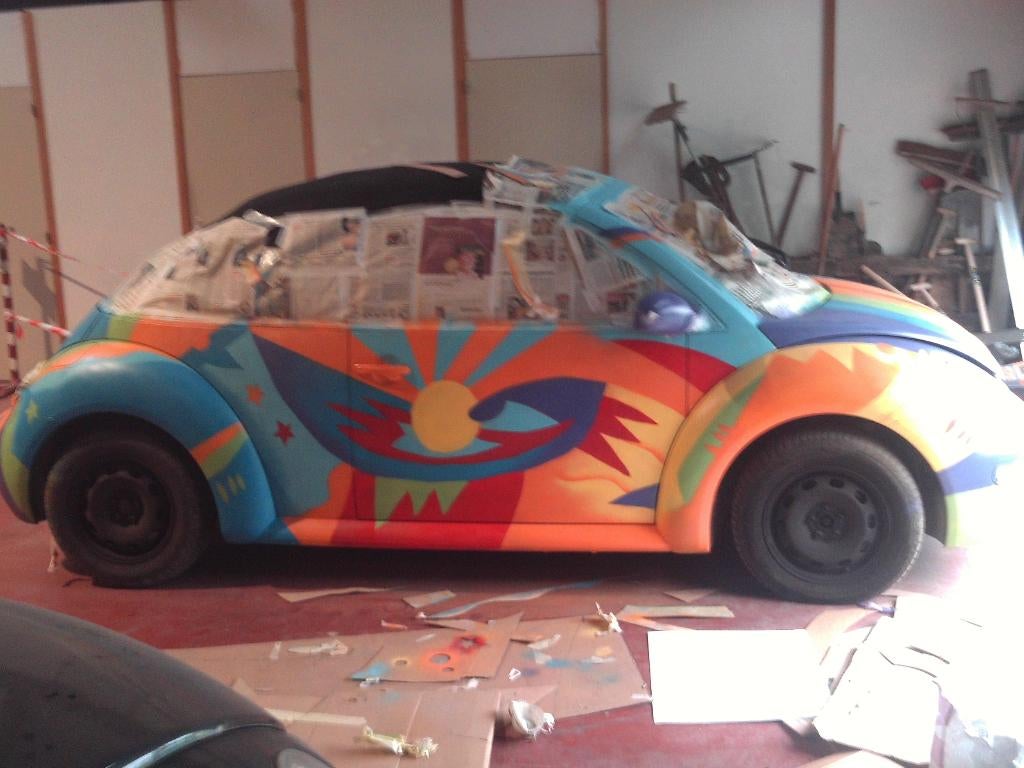 Heb je saaie garagemuren,graffiti stijl, Cabriolet, Volkswagen, Particulier, LPG