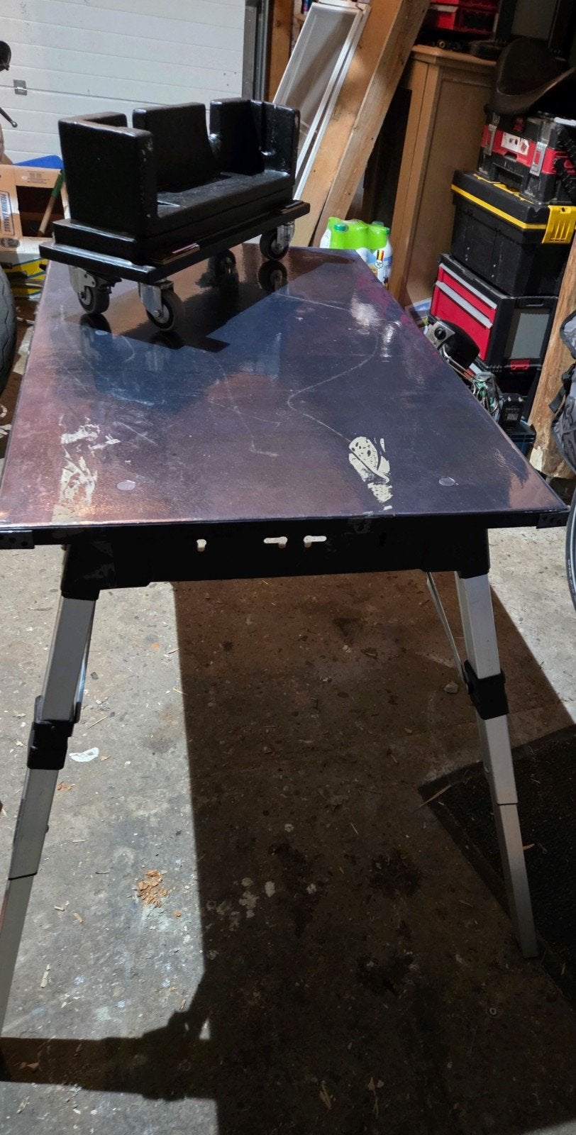 Chaise longue de mécanicien sur roulettes/table de travail s, Bricolage & Construction, Enlèvement ou Envoi, Comme neuf, Moins de 70 cm