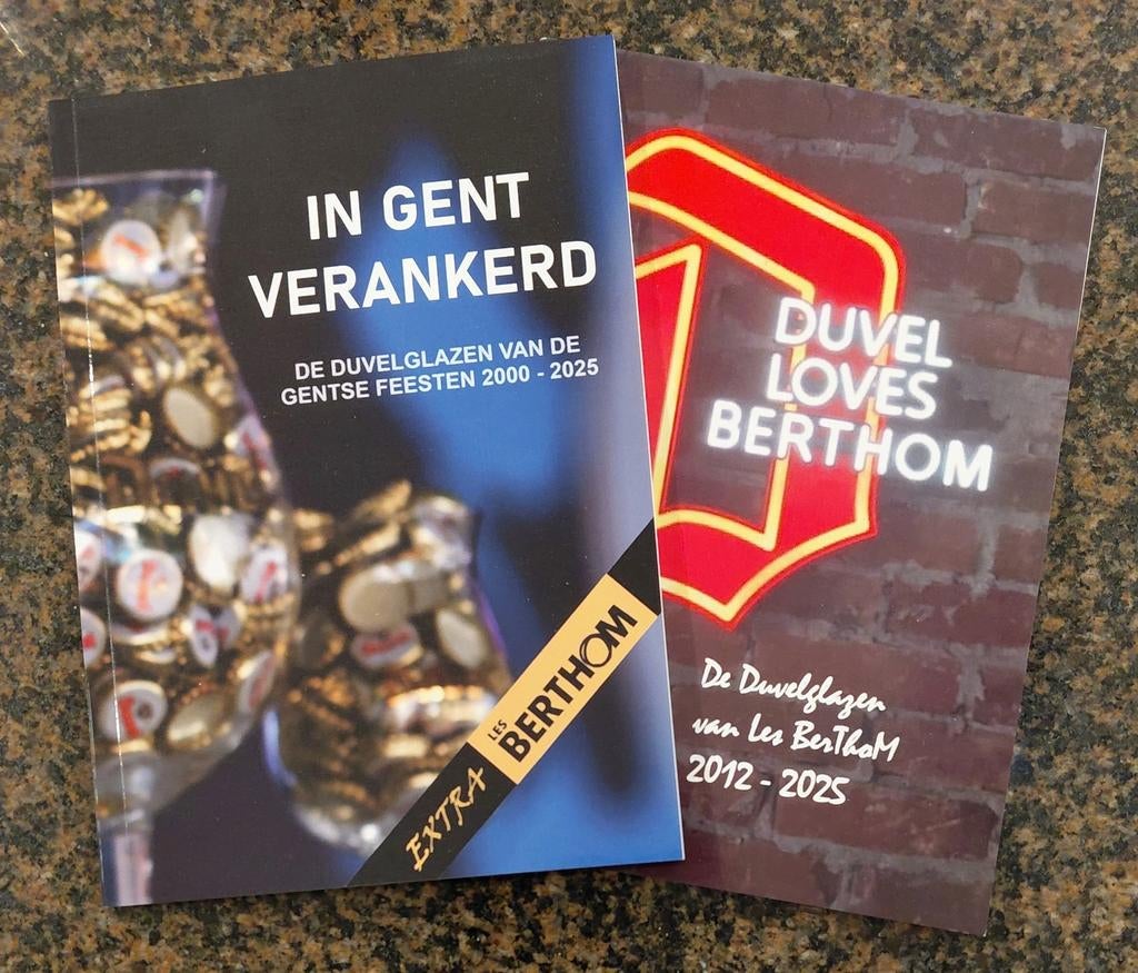 Naslagwerkjes Duvel Gentse Feesten en Les Berthom, Verzamelen, Glas en Drinkglazen, Ophalen