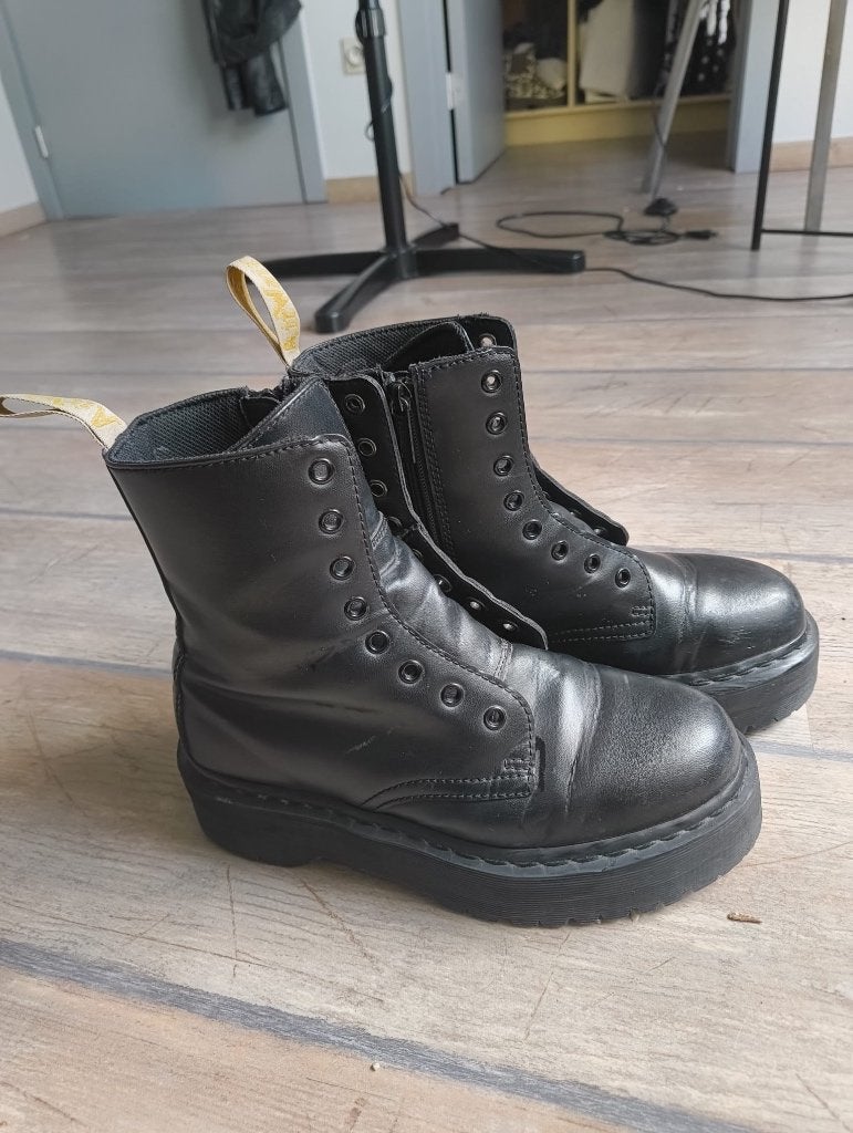 Dr Martens Jason Mono Platform laarzen, Kleding | Dames, Ophalen of Verzenden, Gedragen, Zwart