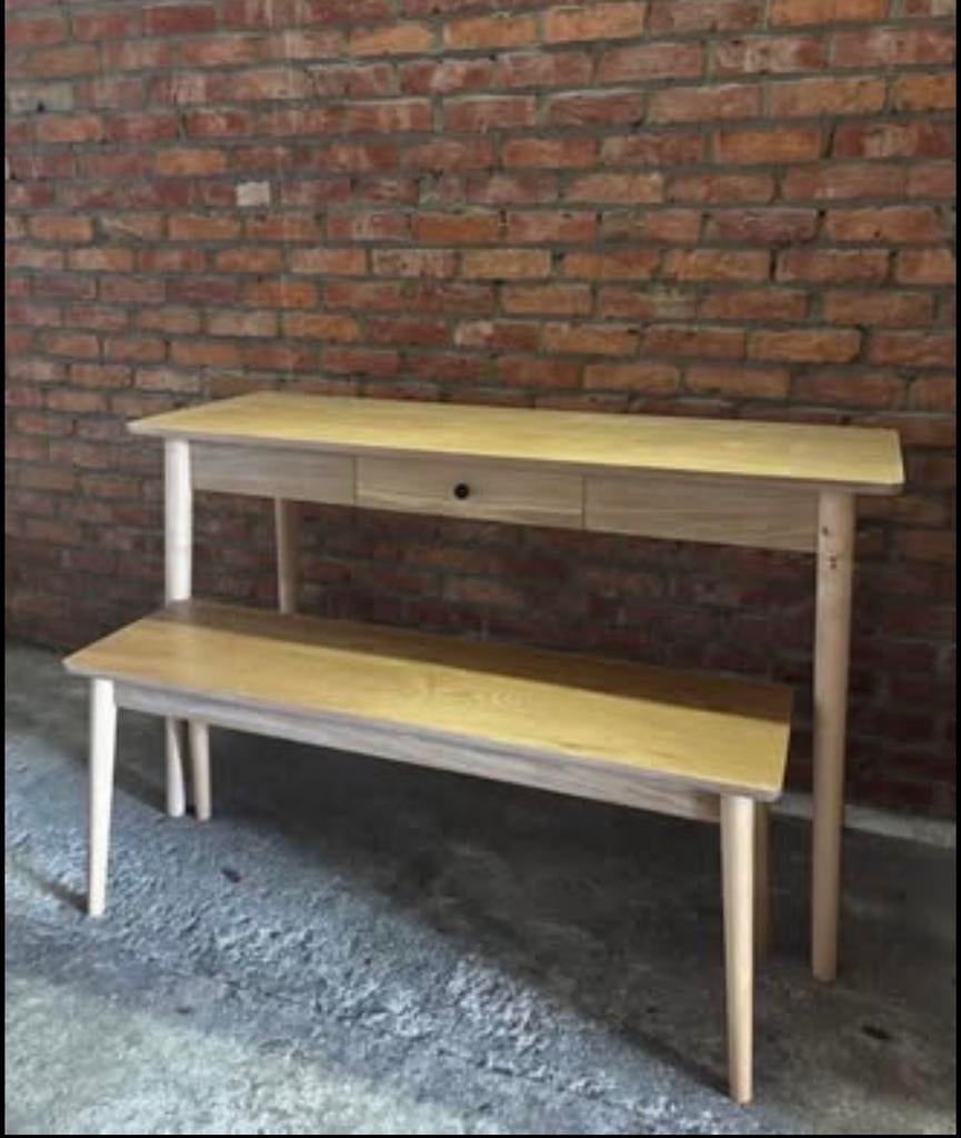 Tafel + bankje, Huis en Inrichting, Ophalen, Zo goed als nieuw