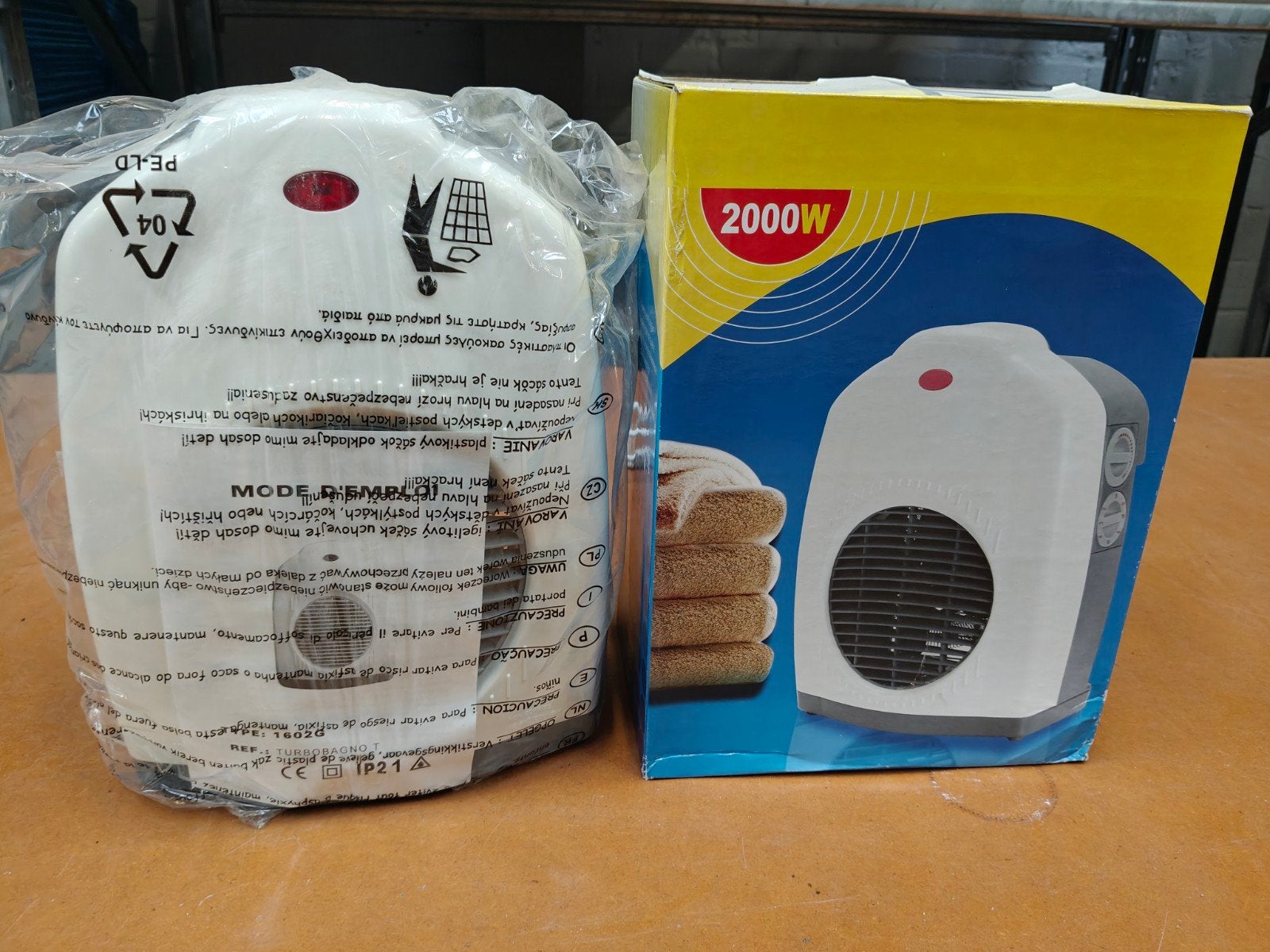 Radiateur soufflant électrique 2000W neuf disponible en plus, Moins de 60 cm, Enlèvement ou Envoi, Turbobagno, Onbekend