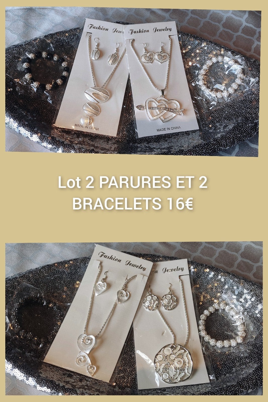 parures bijoux, colliers neufs, tout coloris, Bijoux, Sacs & Beauté, Enlèvement ou Envoi, Neuf, Réglable