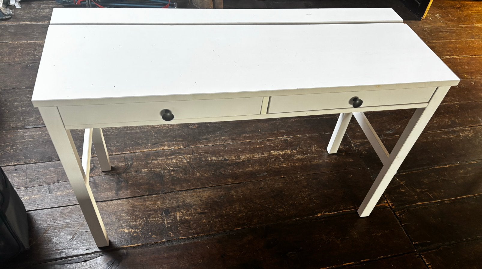 Bureau IKEA blanc – 120  47 cm – Très bon état, Maison & Meubles, Enlèvement, Comme neuf, IKEA, Blanc