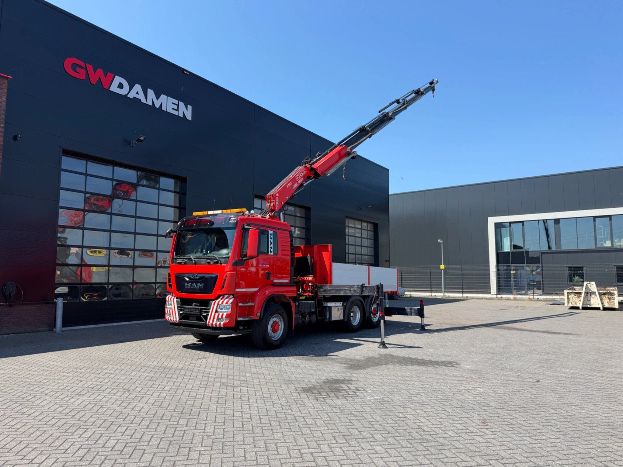 MAN TGS 28.500 6x4H-4 Trekker/bakwagen Fassi F365 Euro 6, Autos, Camions, Rouge, Achat, Euro 6, MAN