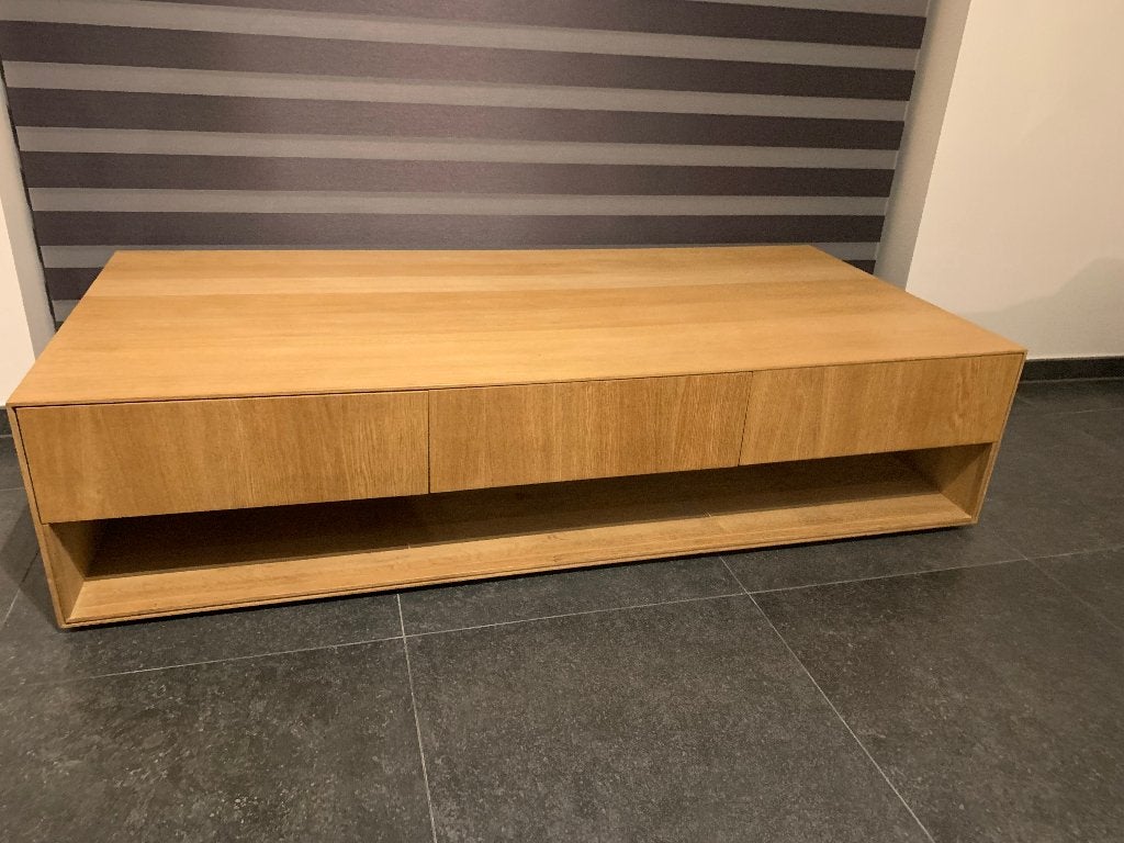 Eiken salontafel, 150 à 200 cm, Comme neuf, Enlèvement, Chêne