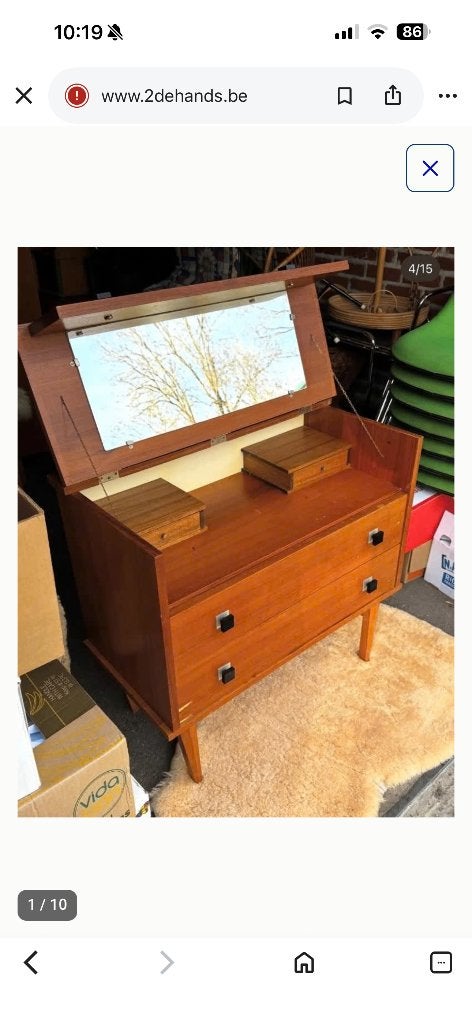 Commode vintage, Enlèvement