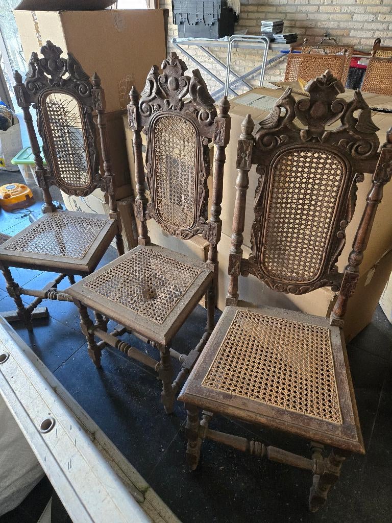 3 antieke stoelen, Antiek en Kunst, Ophalen