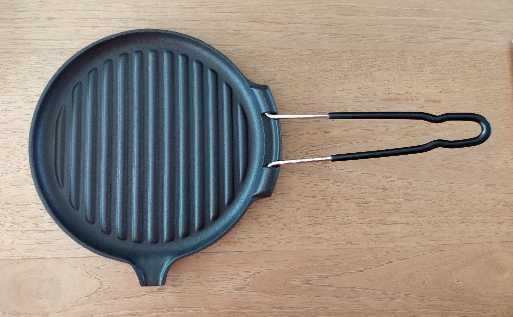 Vintage Le Creuset Gietijzeren Grillpan (Ø 23 cm), Geschikt voor inductie, Le Creuset, Ophalen of Verzenden, Zo goed als nieuw