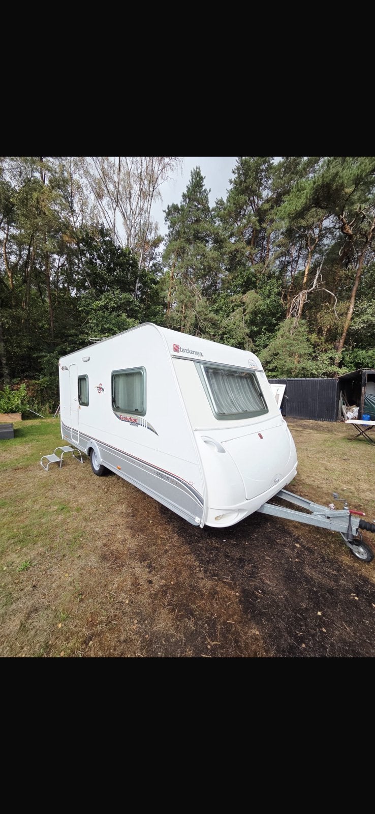 Sterckeman Evolution 450CP Quinsbed + movers, Caravans en Kamperen, Sterckeman, Koelkast, Treinzit, Particulier