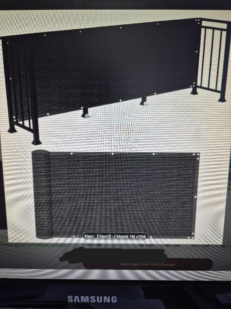 1 Rol Zwaar Belastbaar Balkon Privacy Scherm, Ophalen of Verzenden, Nieuw