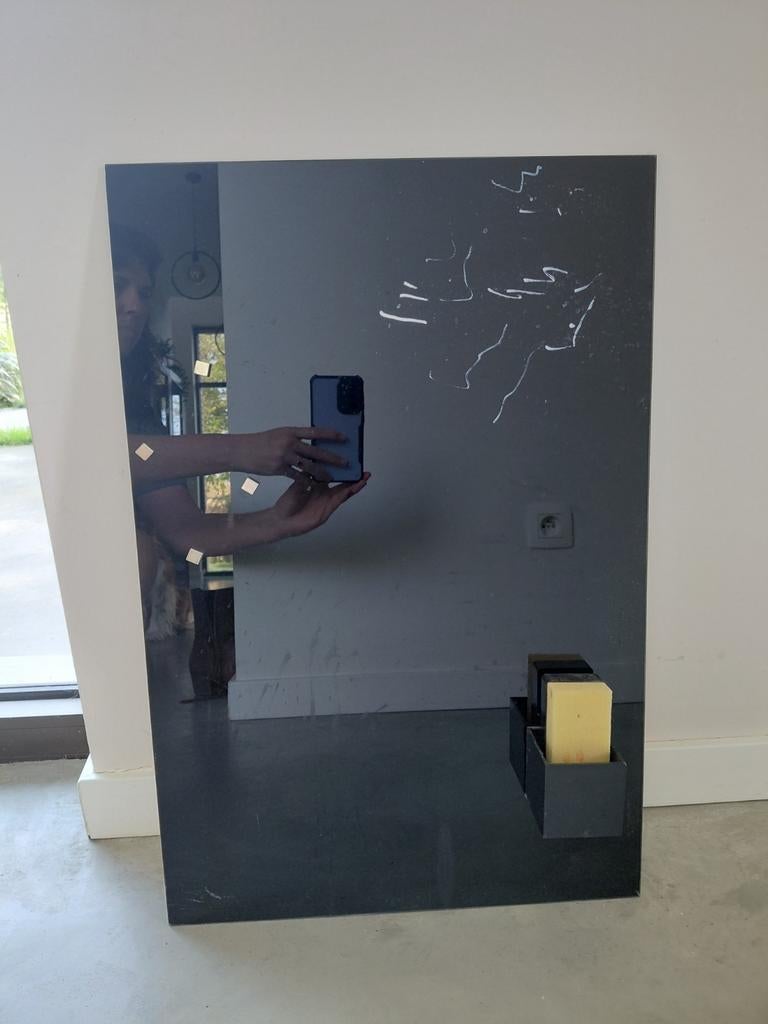 Whitebord in zwart glas, Ophalen