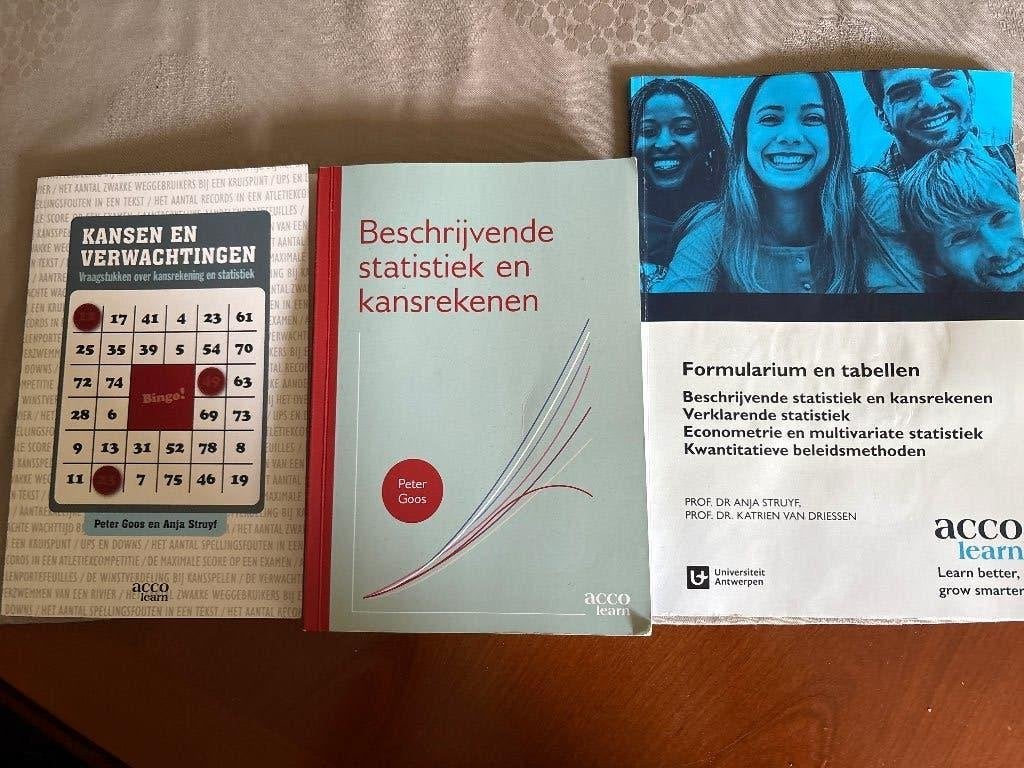 Boeken statistiek TEW 1 ste jaar UA, Enlèvement ou Envoi, Comme neuf