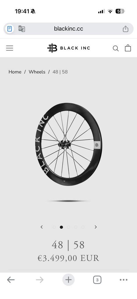 Black inc wielen 48/58, Fietsen en Brommers, Ophalen, Zo goed als nieuw