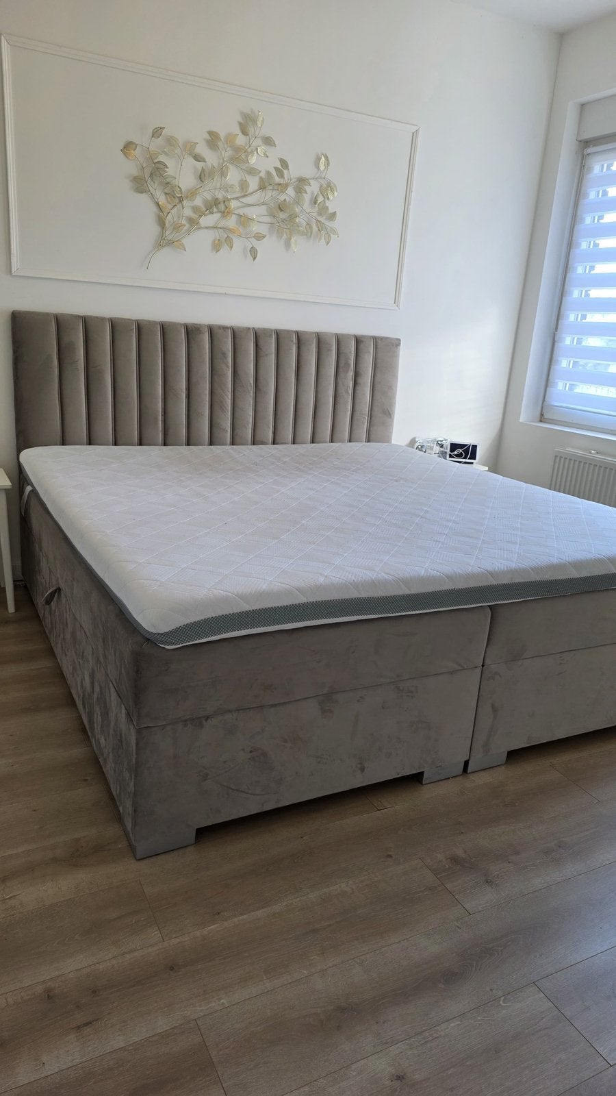 Mooie Boxspring 200x200 queen size in uitstekende staat, Huis en Inrichting, Slaapkamer | Boxsprings, Zo goed als nieuw, Ophalen