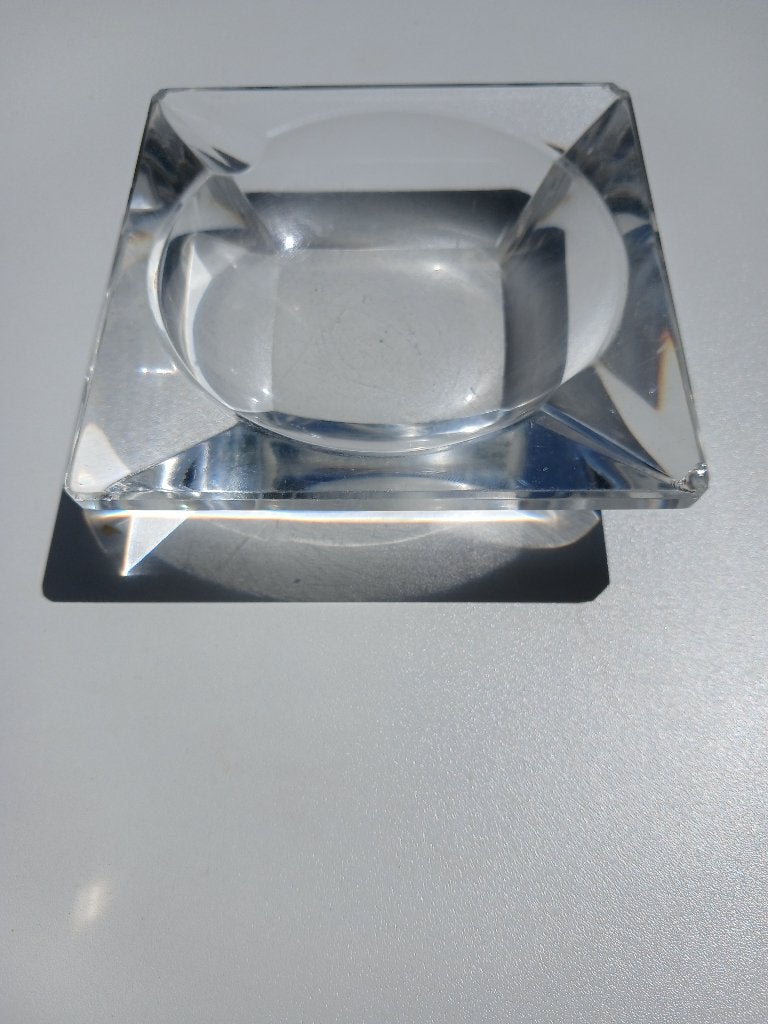 Transparante asbak met kristallen deco, Antiek en Kunst, Ophalen of Verzenden