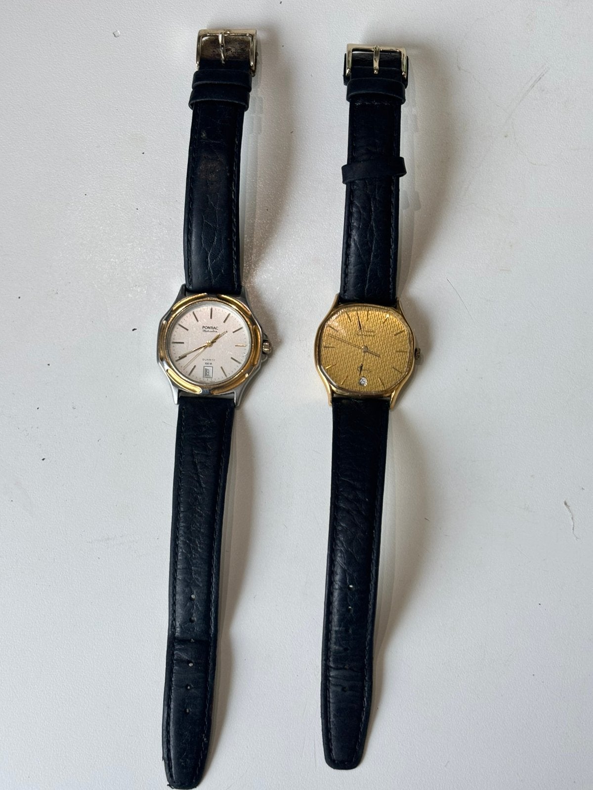 2 PONTIAC Polshorloges, Bijoux, Sacs & Beauté, Montres | Hommes, Montre-bracelet, Autres marques, Cuir, Or
