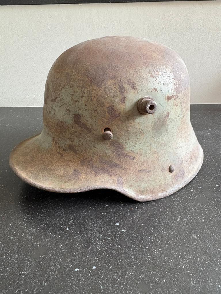 Duitse helm, 1ste wereldoorlog, Ophalen, Helm of Baret