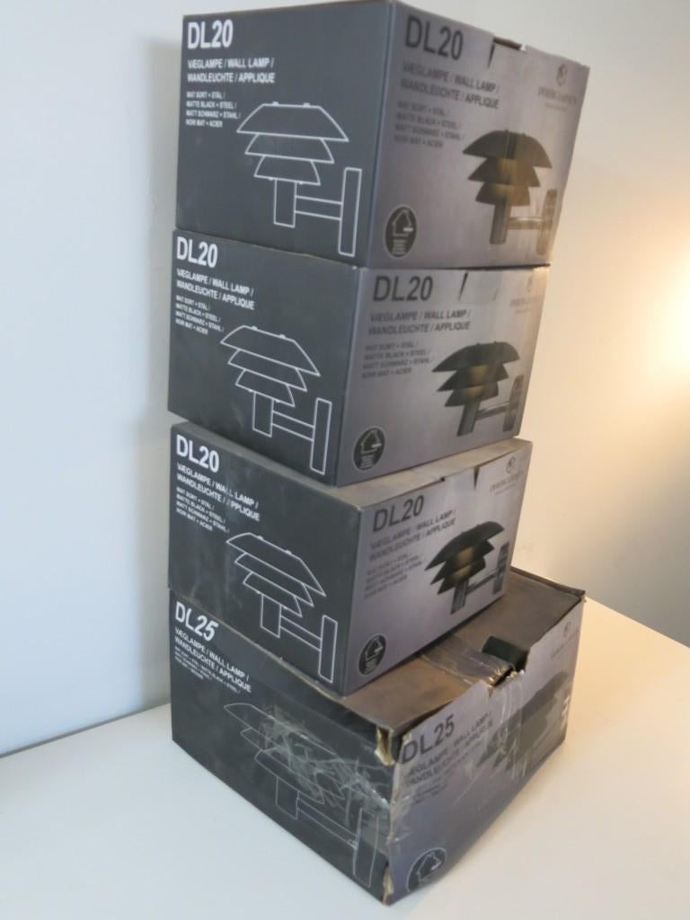 4 stuks wandlamp Dyberg Larsen DL20 DL25, Huis en Inrichting, Lampen | Wandlampen, Nieuw, Ophalen of Verzenden