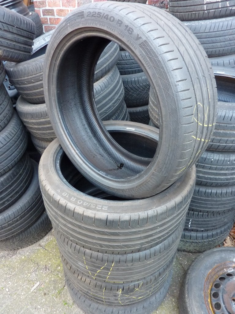 Zomerbanden 225-40-18 Continental, Ophalen, 18 inch, Gebruikt, Band(en)