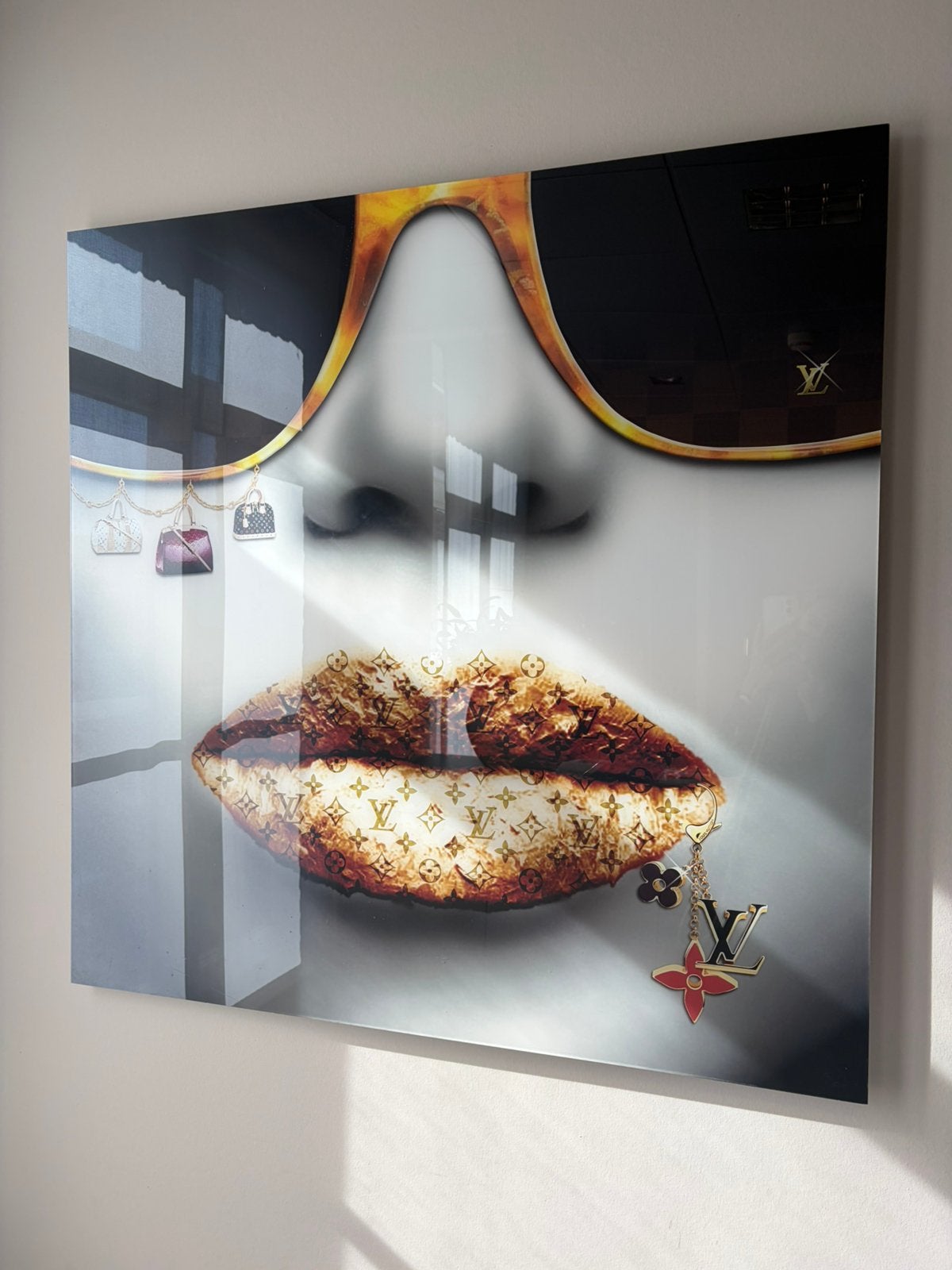 PopArt ‘Designer Collection LV Silver’ – 100  100 cm, Elektronische apparatuur, Ophalen, Zo goed als nieuw