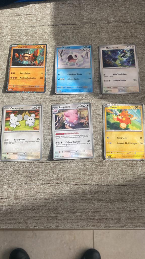 Lot de 6 carte Pokémon, Enlèvement ou Envoi, Comme neuf