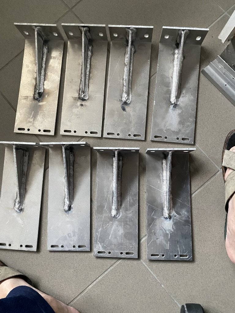8 stks аluminium  montage hoek 280х110 мм, Bricolage & Construction, Métaux, Enlèvement ou Envoi, Neuf, Aluminium