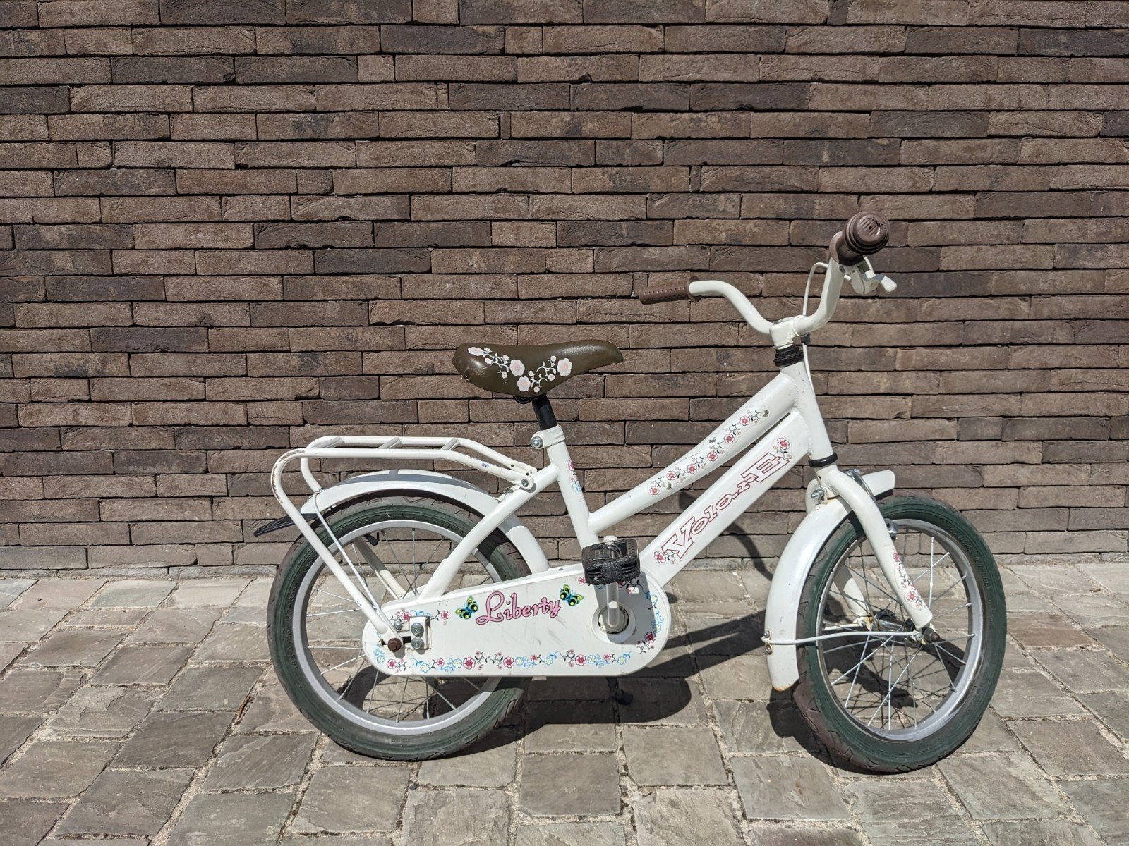 Meisjesfiets 16 inch, Fietsen en Brommers, Fietsen | Kinderfietsjes, Ophalen, Gebruikt, Terugtraprem, 16 tot 20 inch