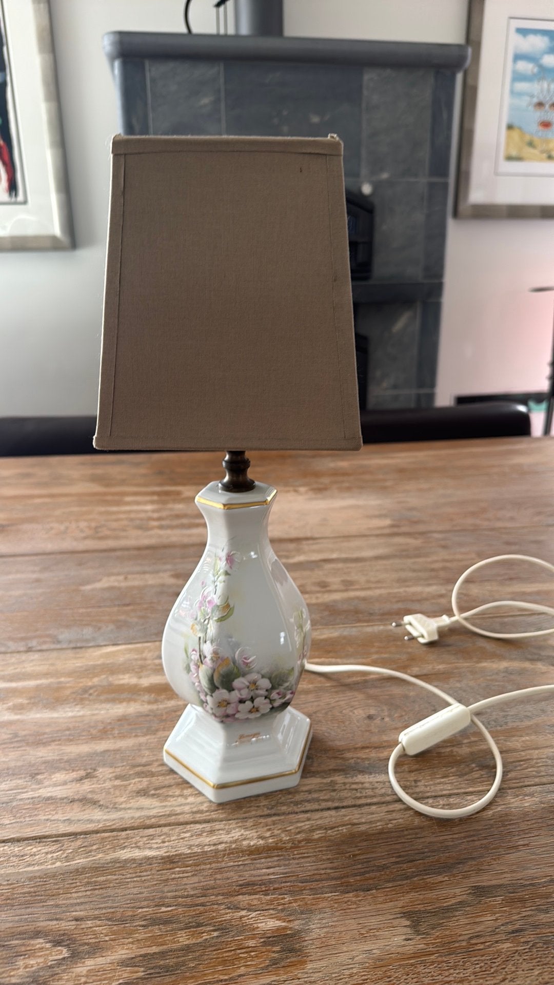 Tafellamp limoges, Ophalen, Zo goed als nieuw, Vintage