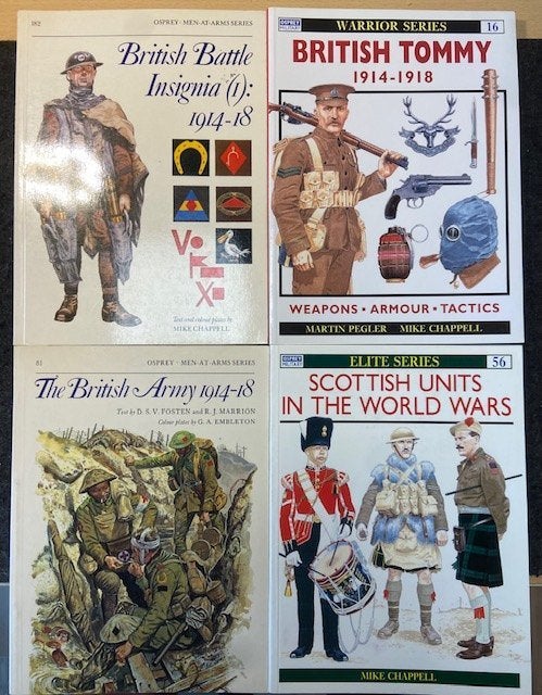 Lot de 4 ouvrages OSPREY Armée britannique WW1 1914, Envoi, Autres, Livre ou Revue